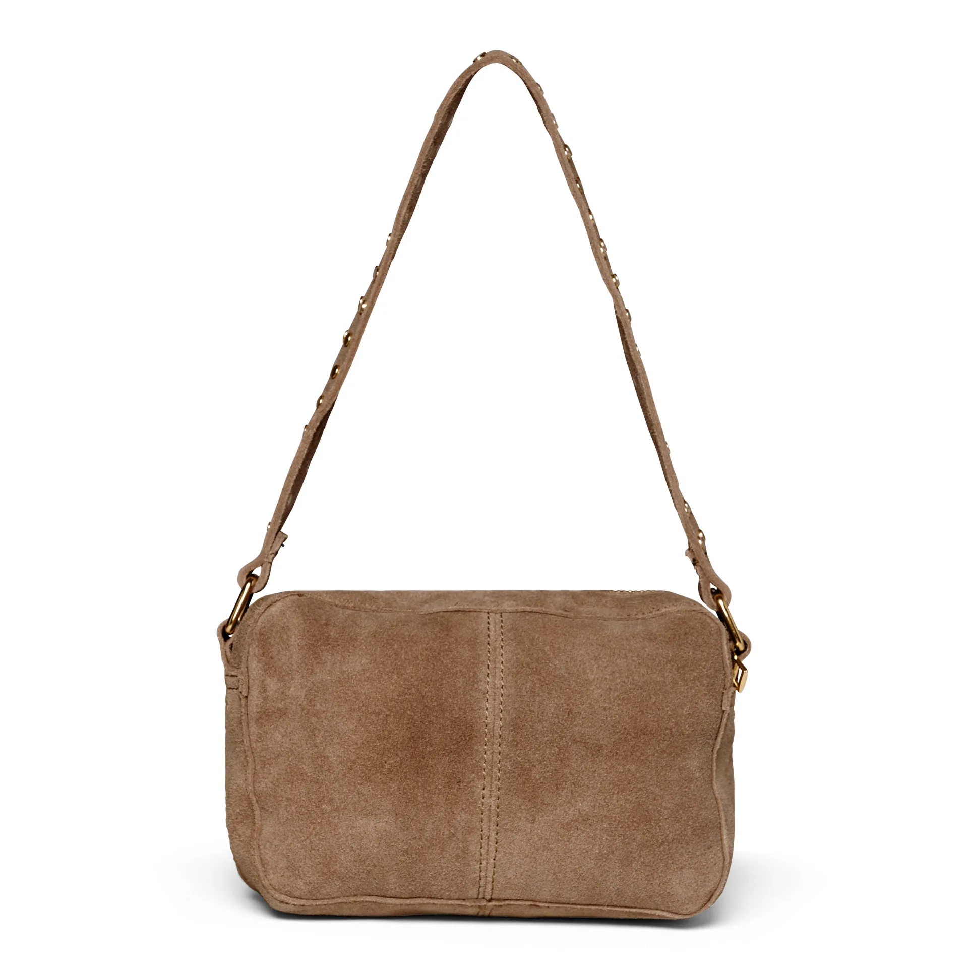 Kendra Bag Real Suede Desert Taupe W. Gold