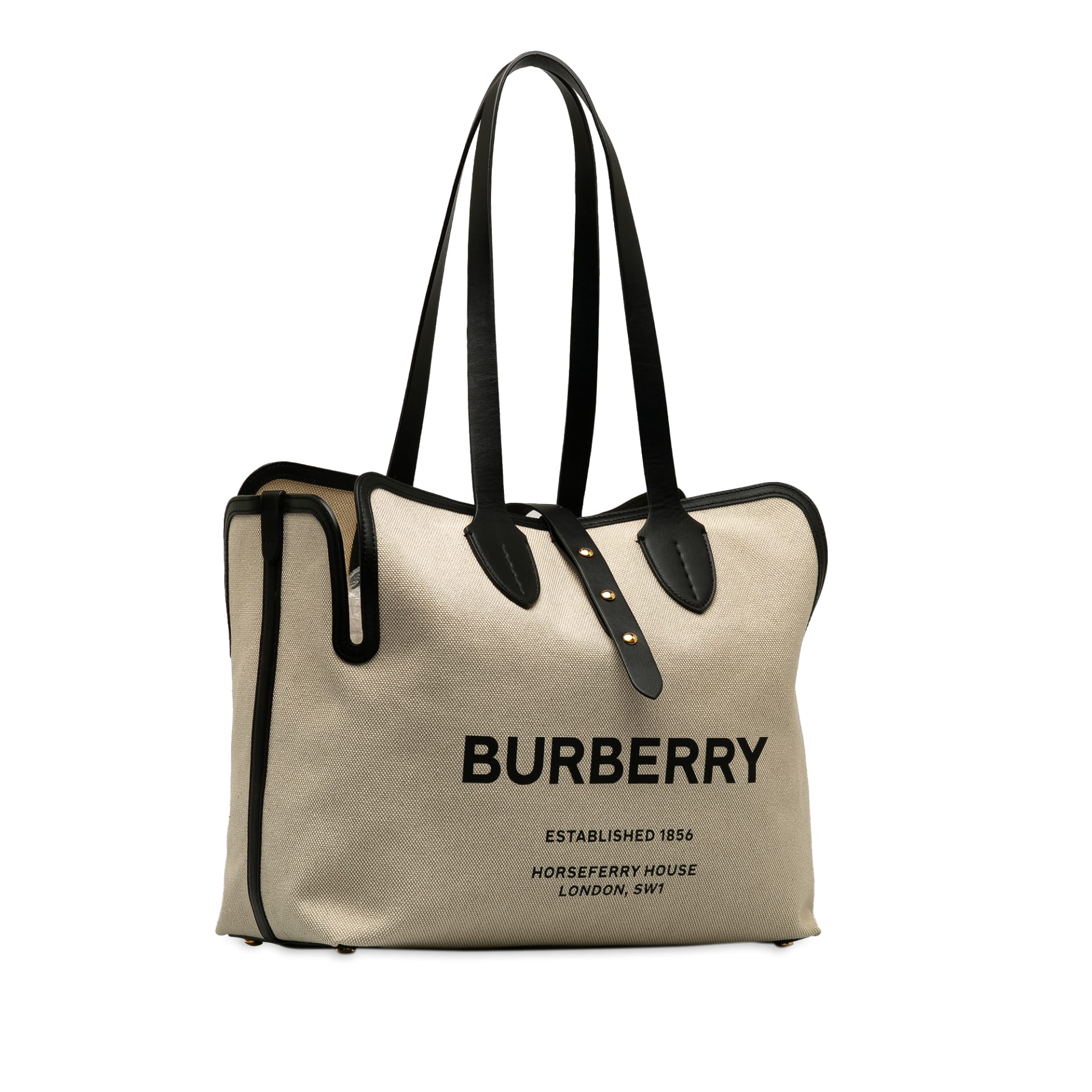 Burberry Soft Belt Canvas Tote Bag