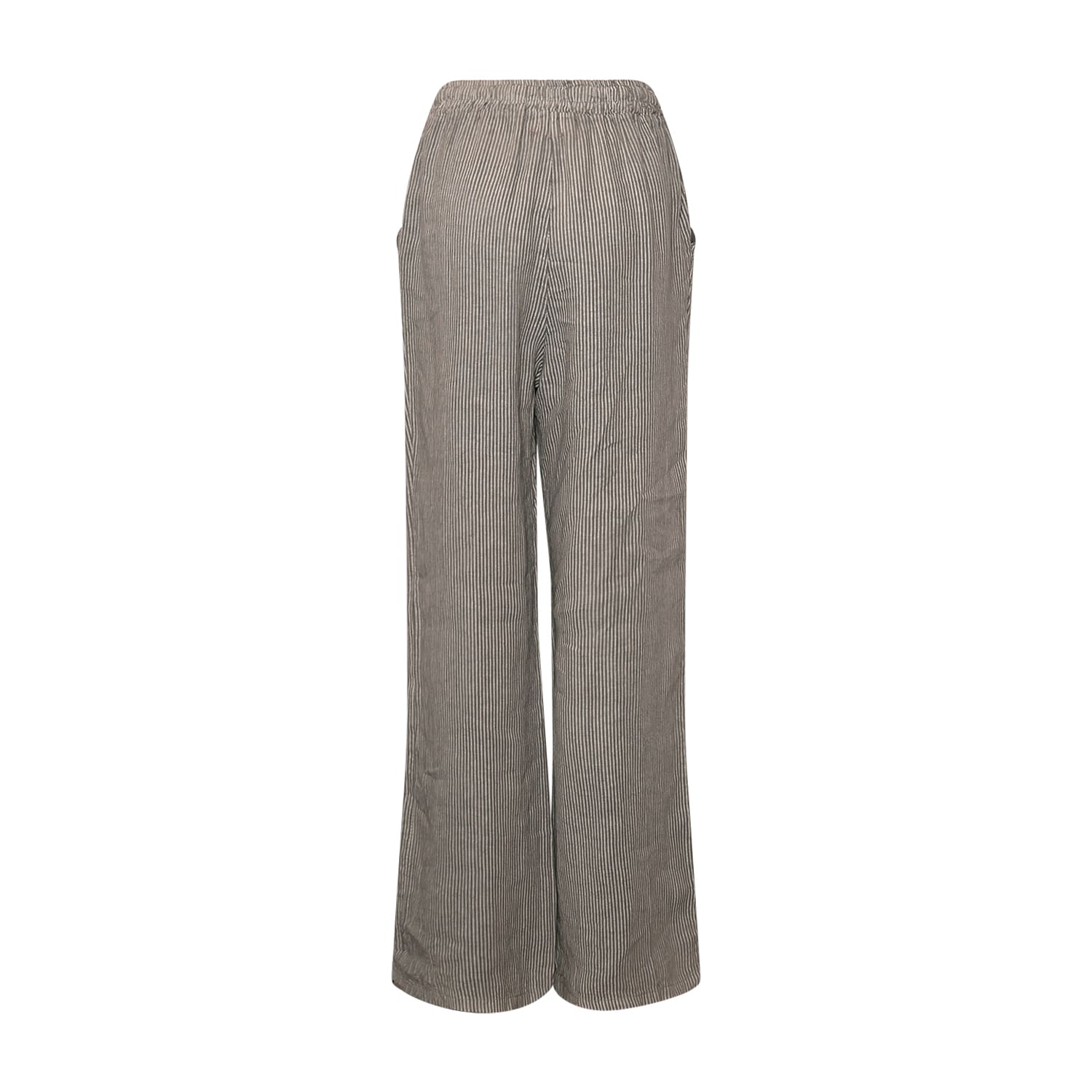 18870, Pants Stripe, Linen - Nougat Stripe