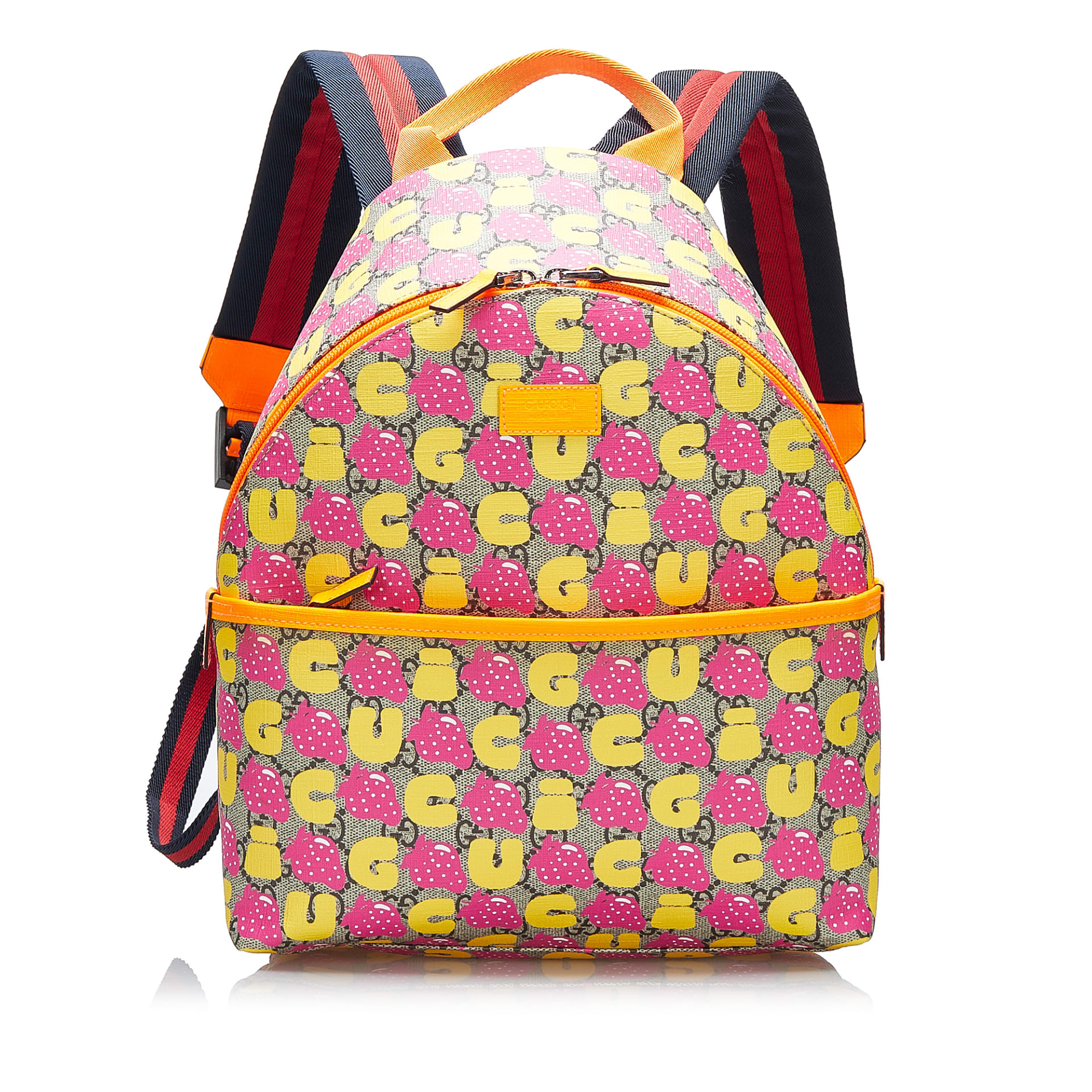 Gucci Gg Supreme Kids Strawberry Backpack