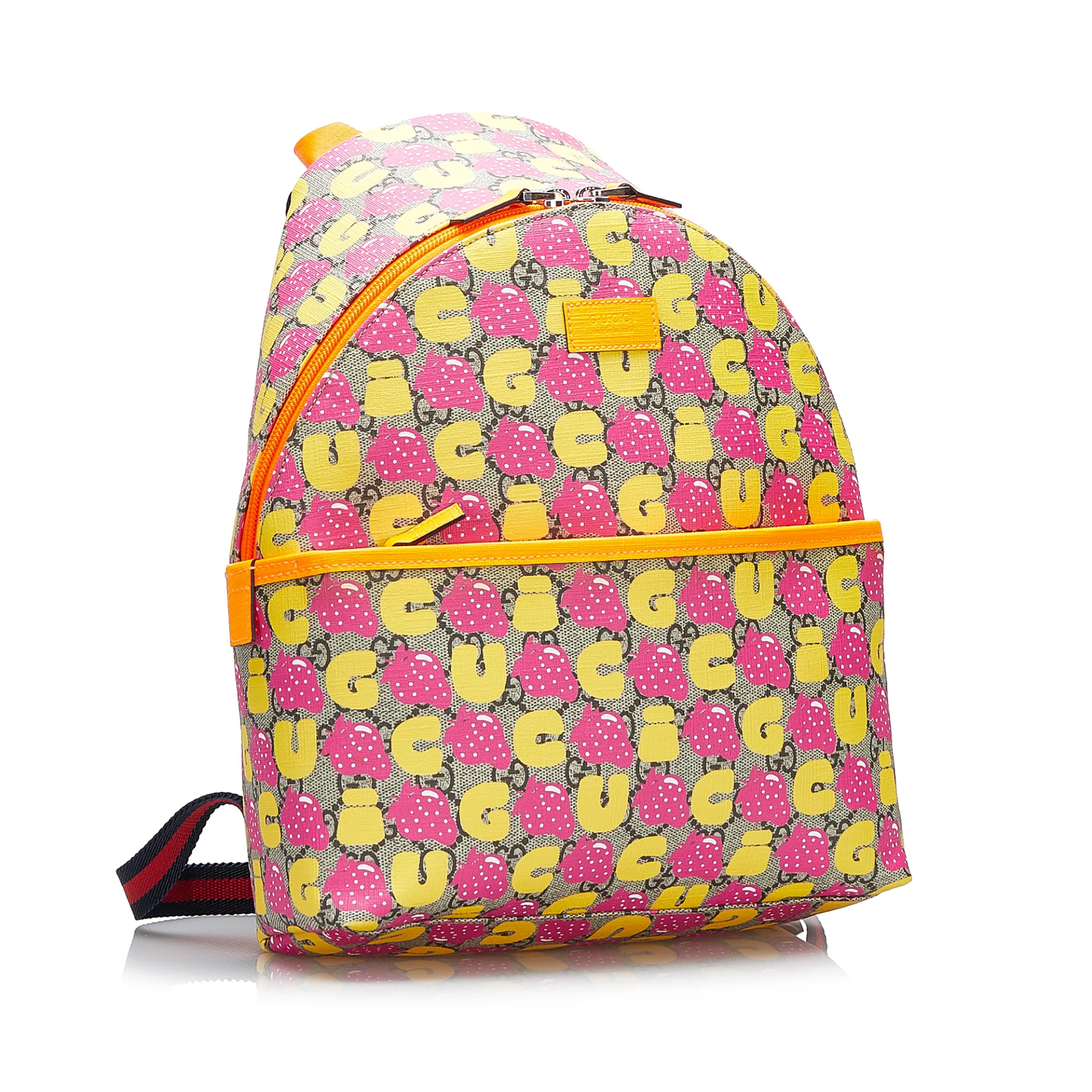 Gucci Gg Supreme Kids Strawberry Backpack