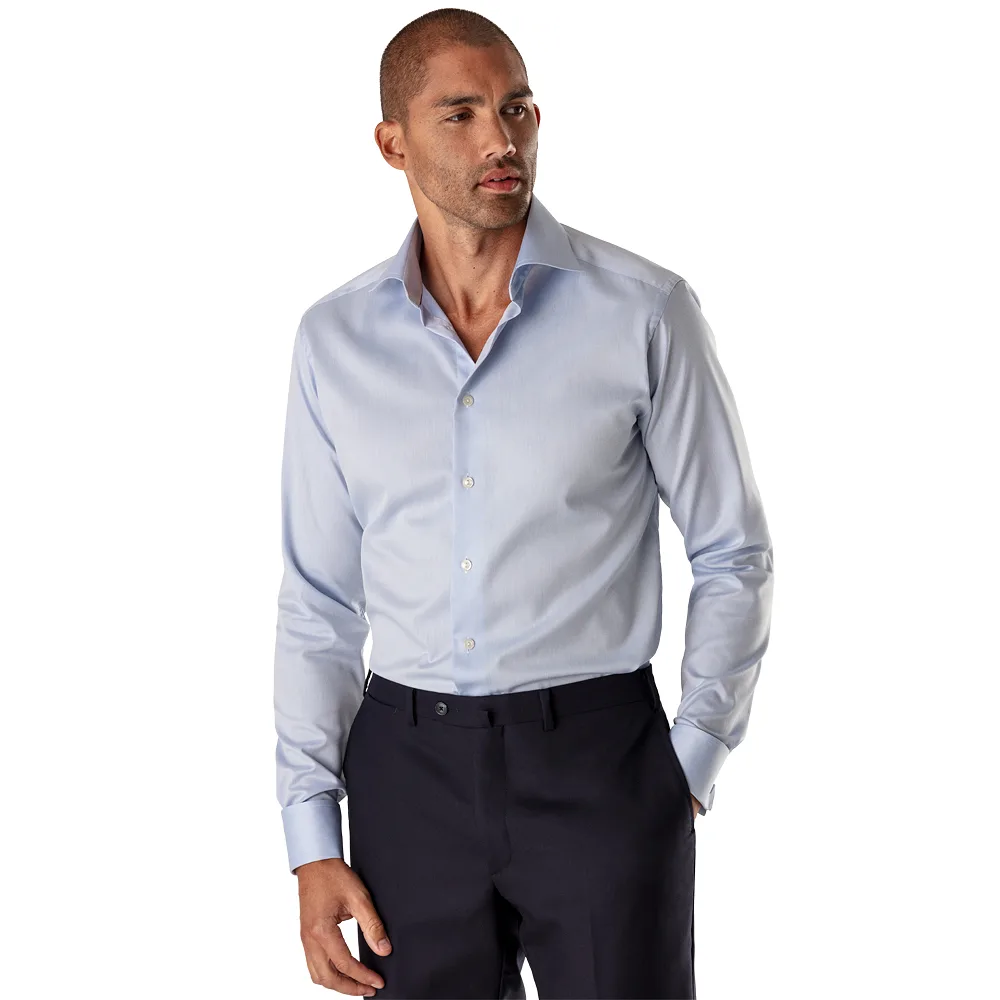 Signature Twill-skjorta Med Dubbel Manschett Slim Fit