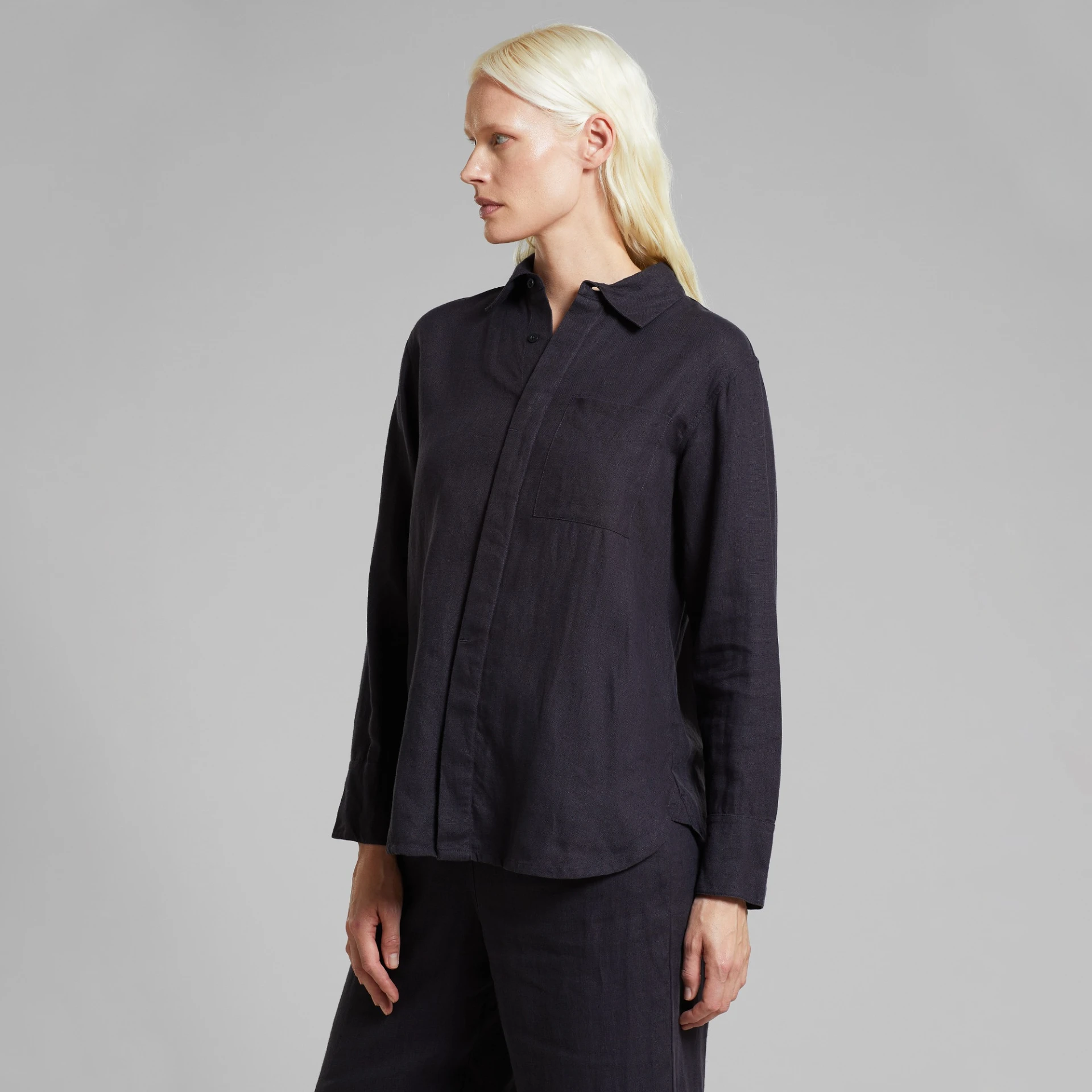 Shirt Kosta Linen Phantom Black