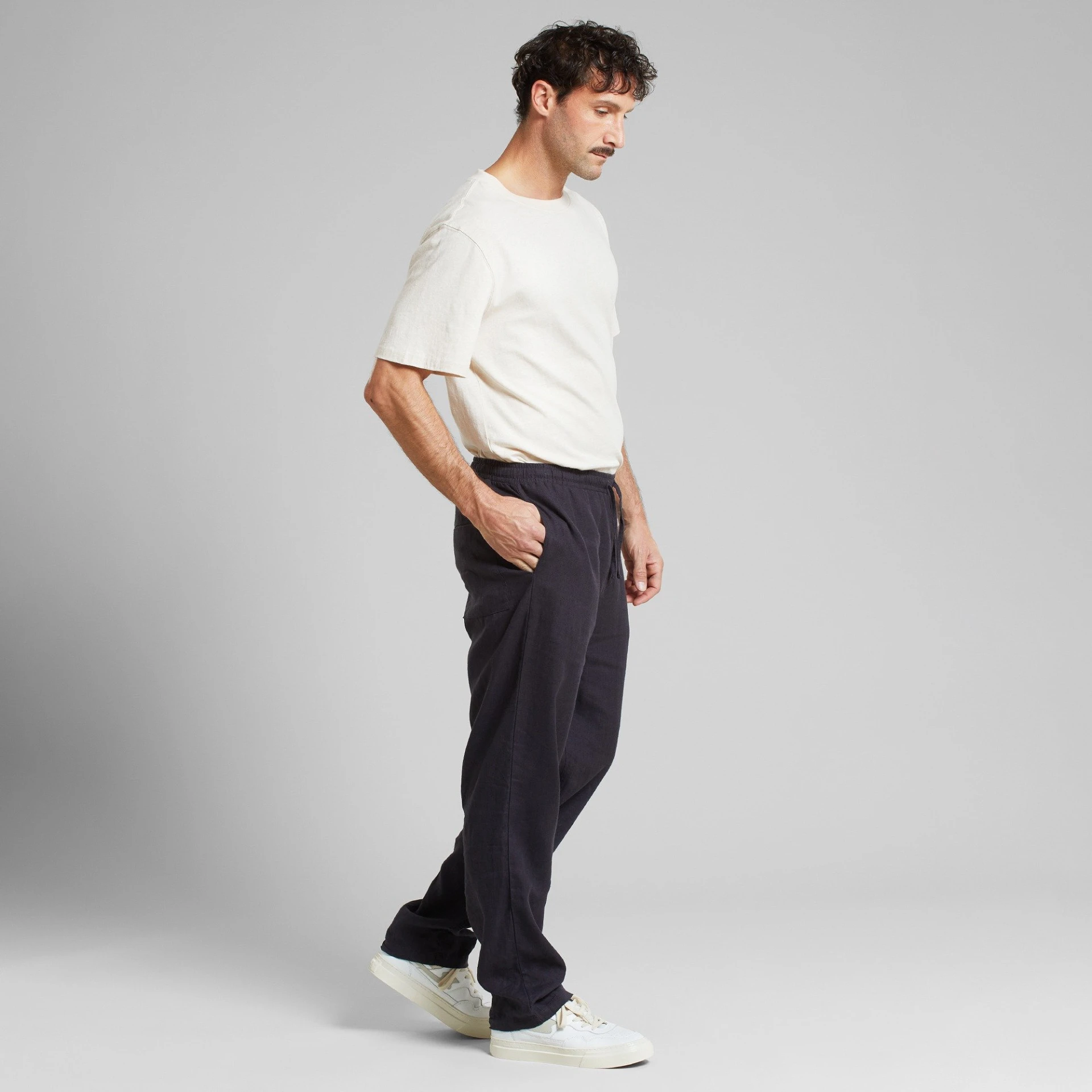 Pants Klitmoeller Linen Phantom Black