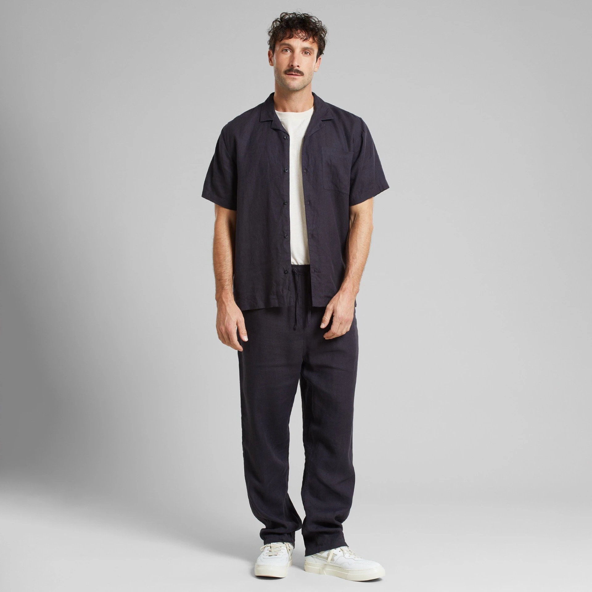 Pants Klitmoeller Linen Phantom Black