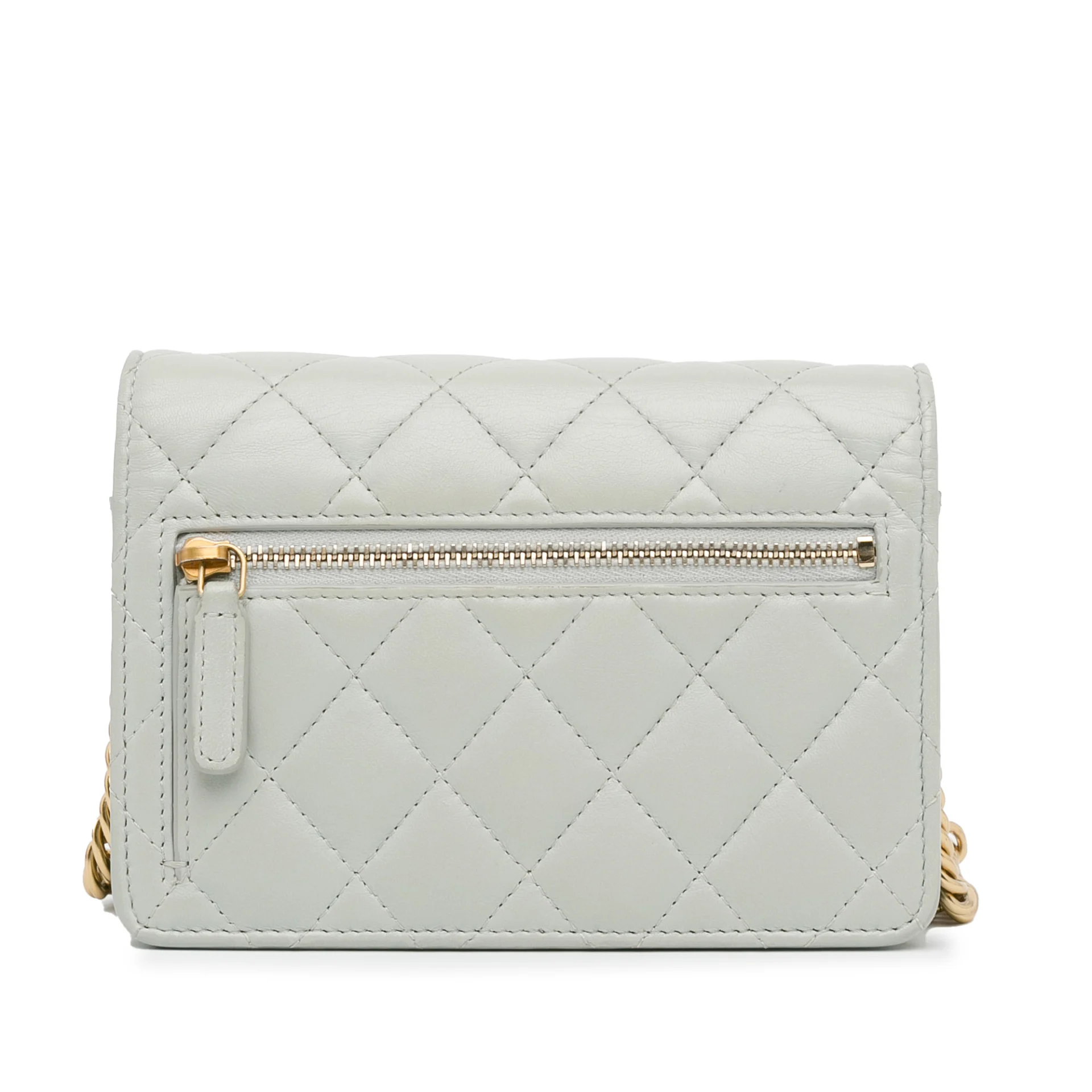 Chanel Cc Quilted Lambskin Wallet On Chain