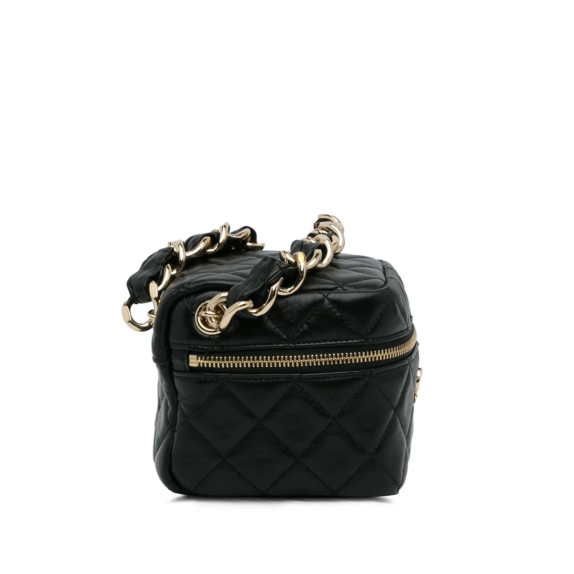 Chanel Quilted Lambskin Cube Vanity Bag