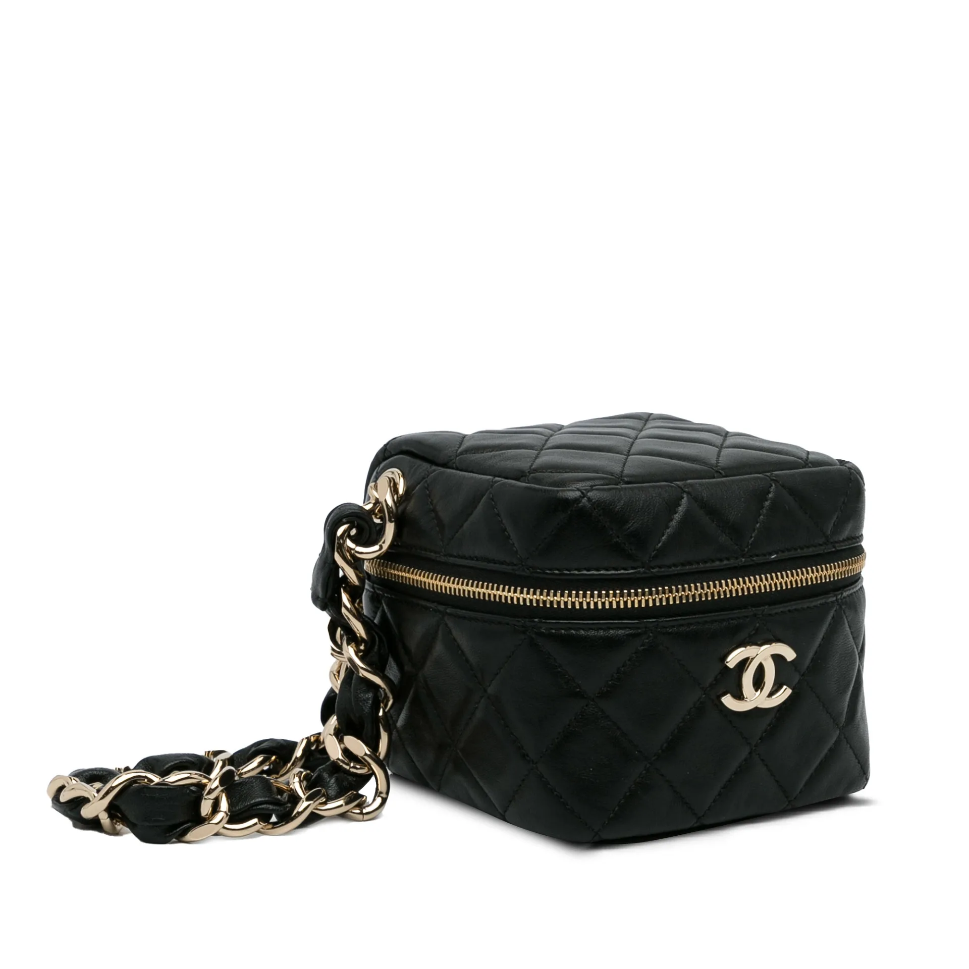 Chanel Quilted Lambskin Cube Vanity Bag