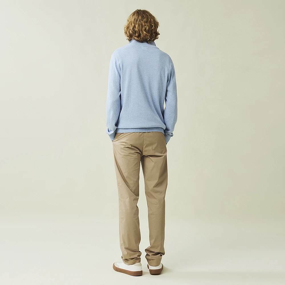 Clay Cotton Half-zip Sweater