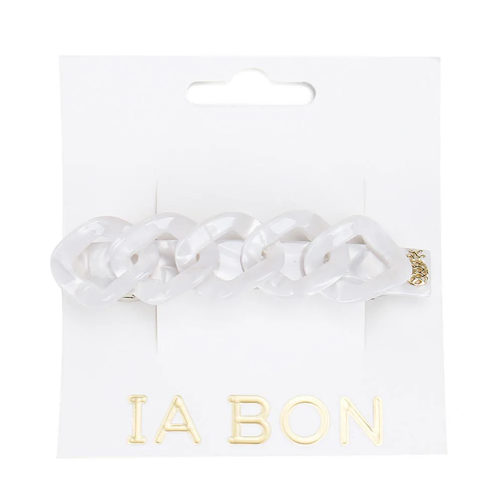 Chain Clip - White Marble