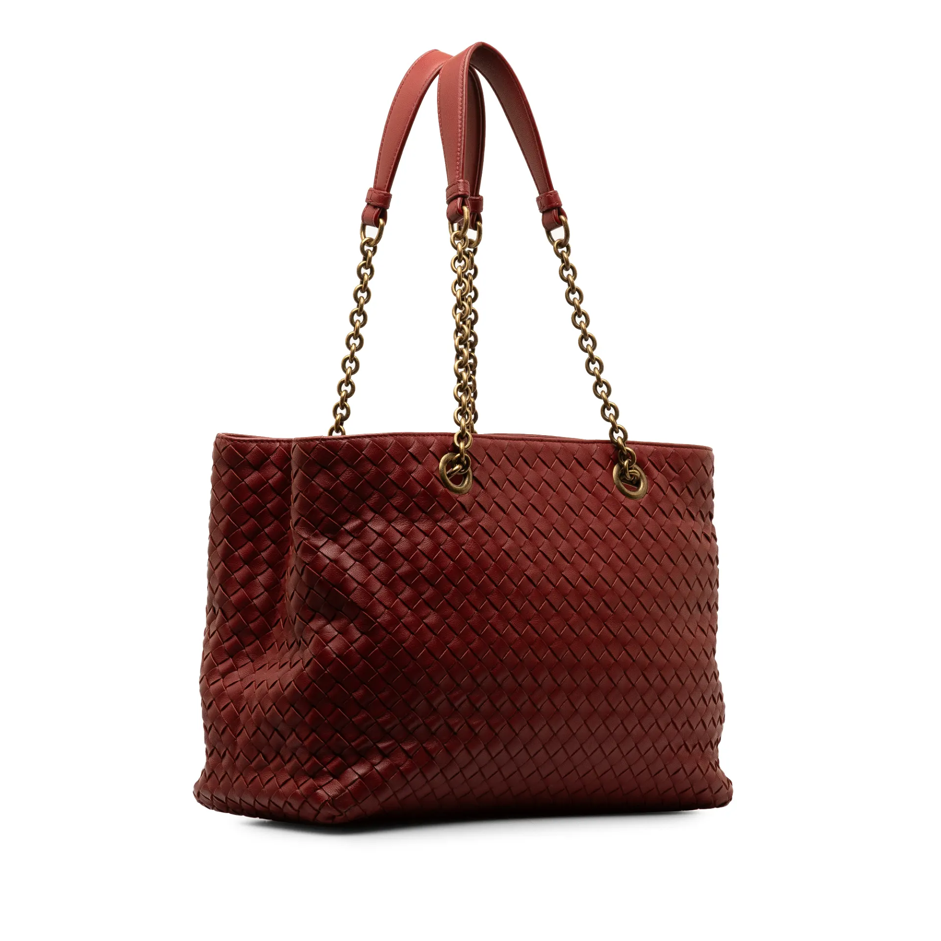 Bottega Veneta Medium Intrecciato Double Chain Tote