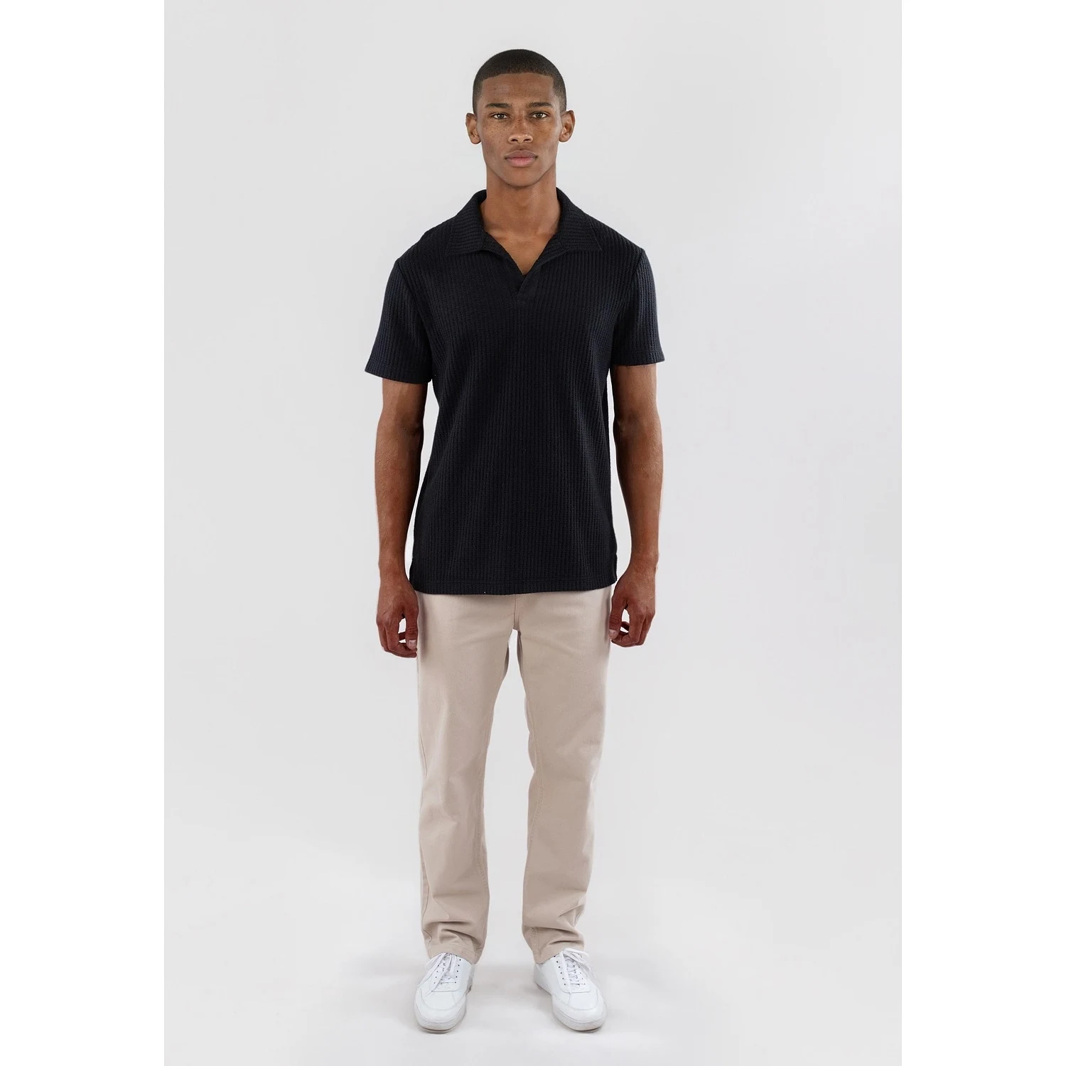 Nelson Knitted Polo - Black