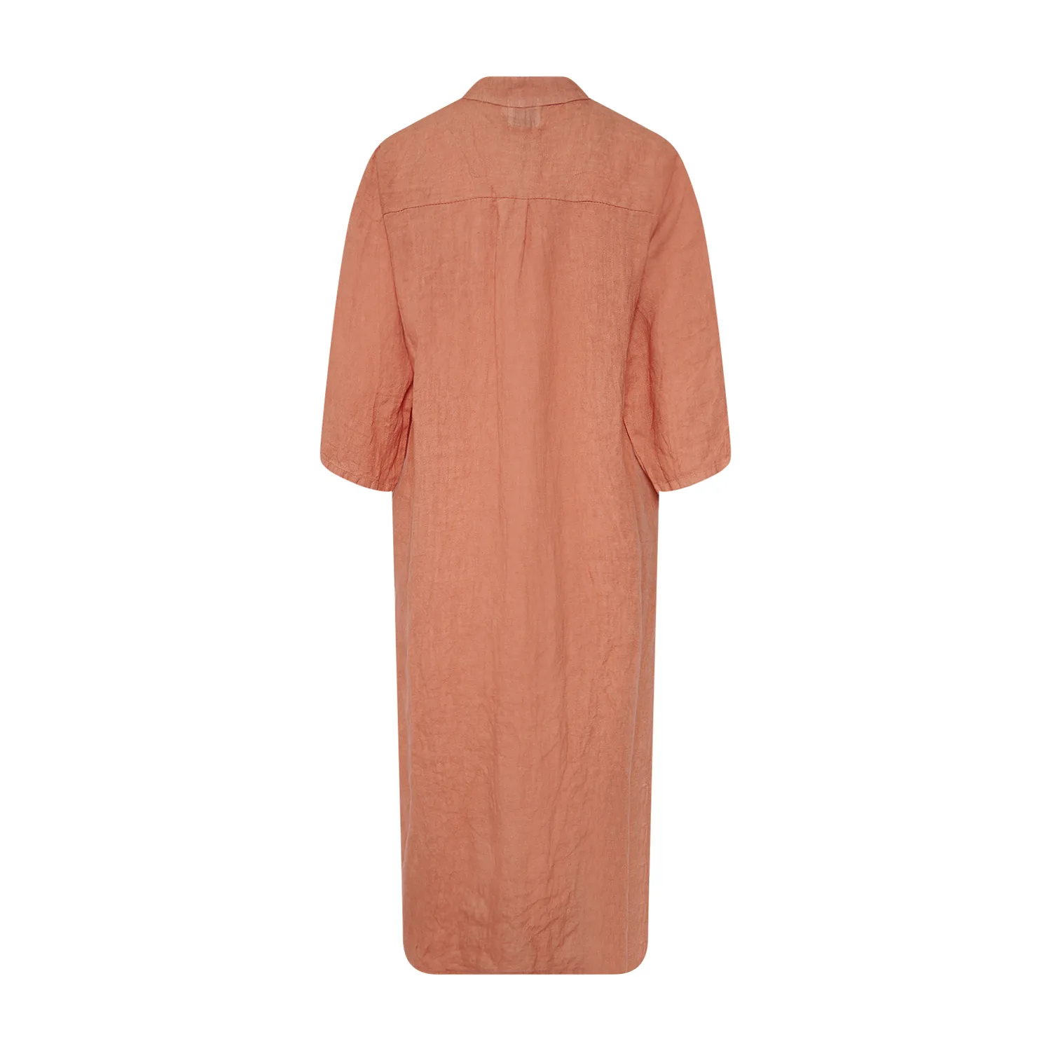 18970p,  Long Shirt Dress With Pocket, Linen - Cameo