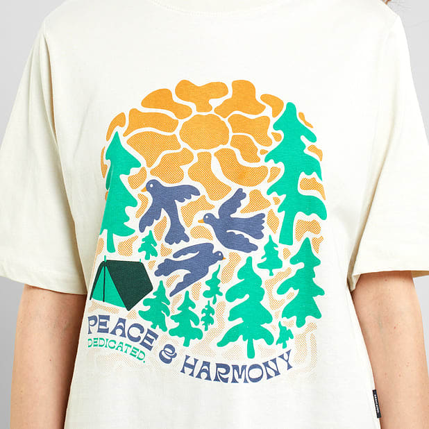 T-shirt Vadstena Peace And Harmony Oat White