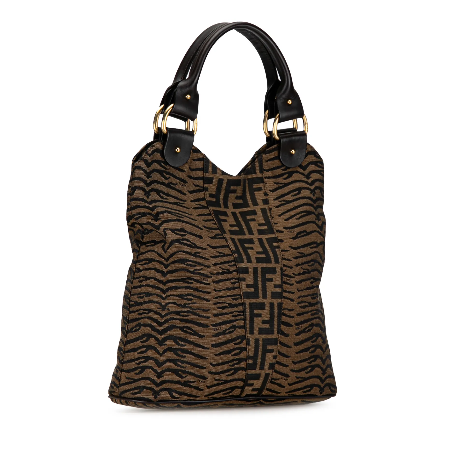 Fendi Zebra Print Zucca Tote