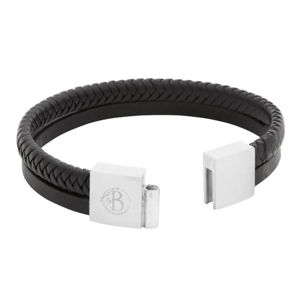 Lambert Leather Bracelet Black