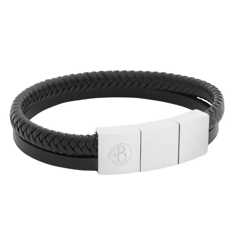 Lambert Leather Bracelet Black