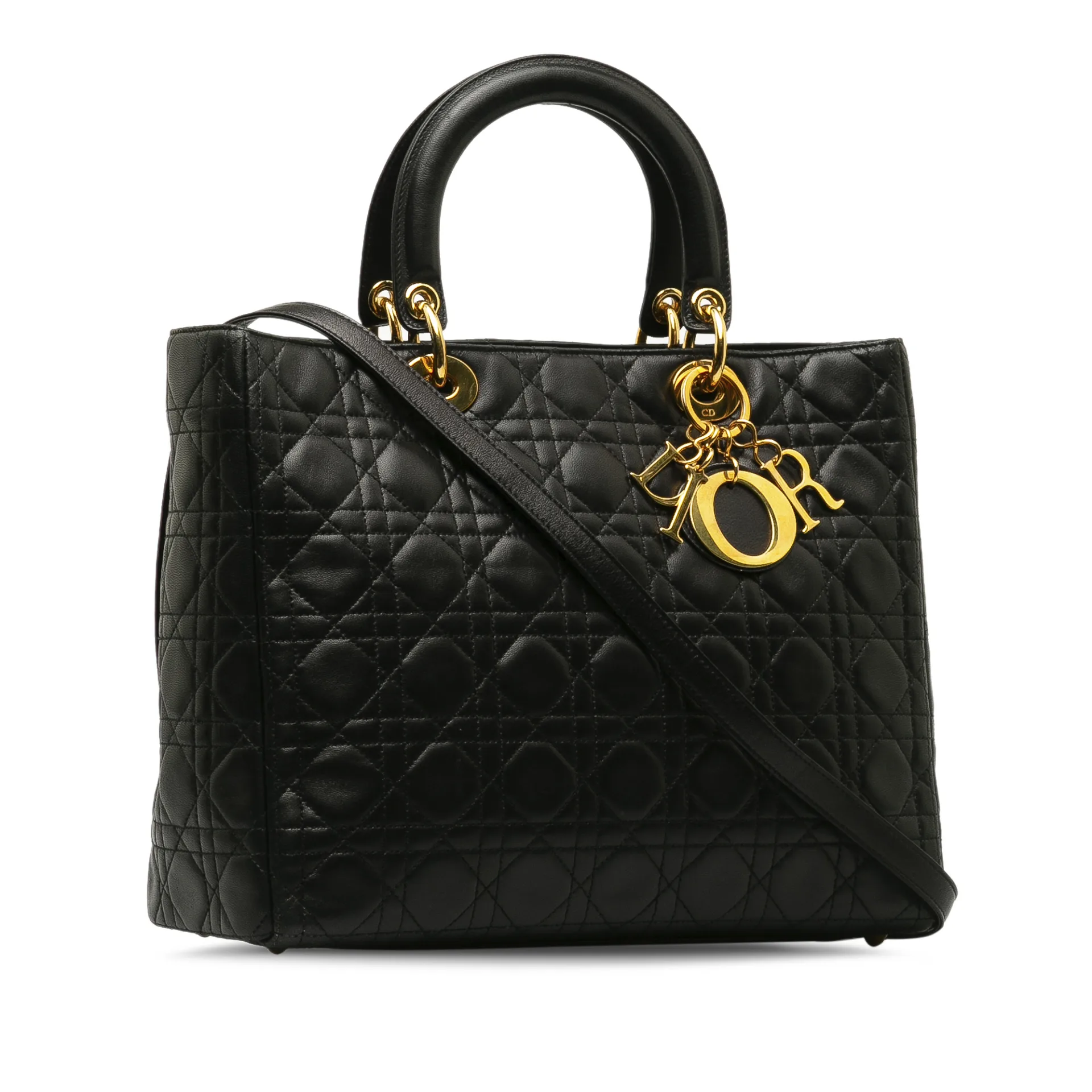 Dior Large Lambskin Cannage Lady Dior