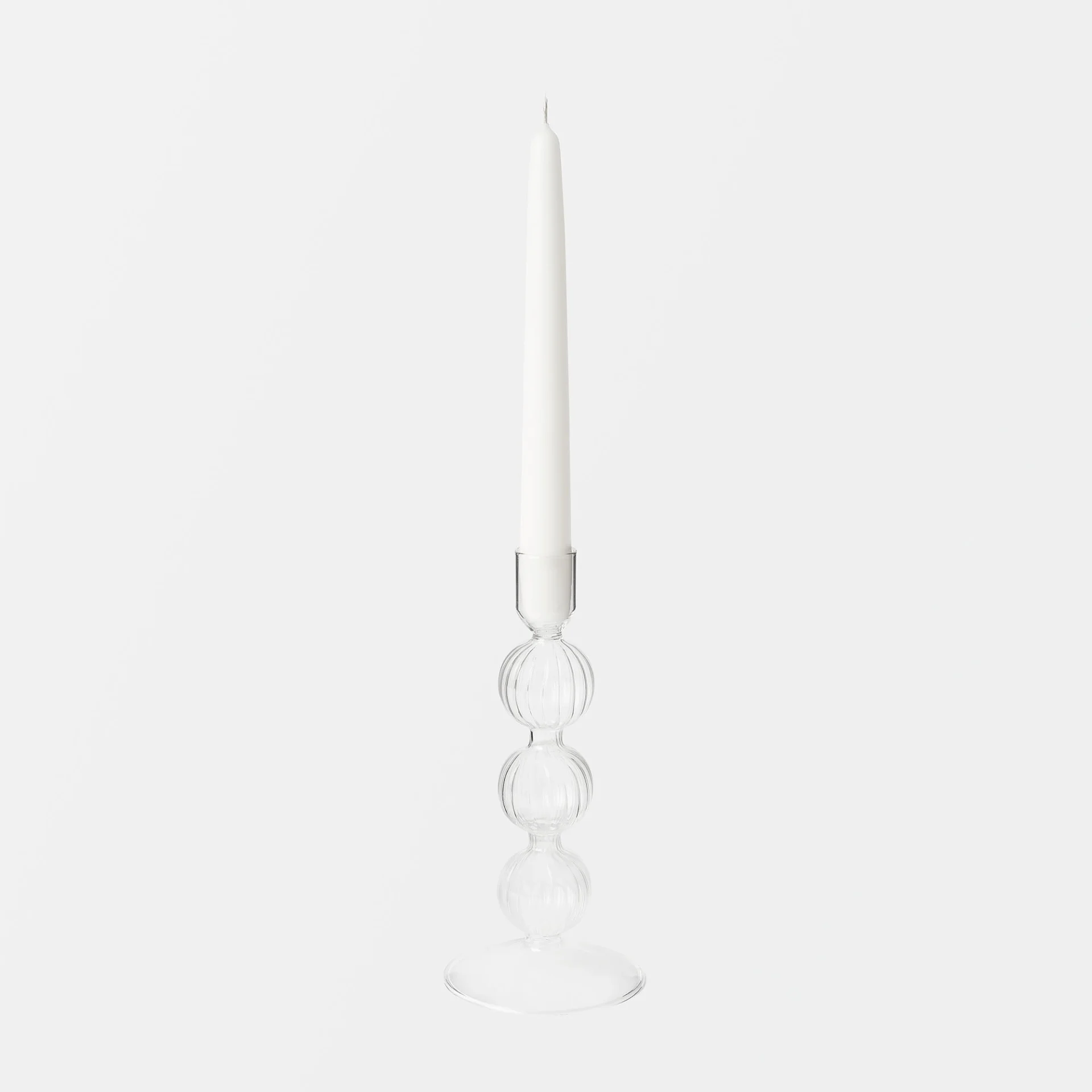 Ljusstake i glas SWIRL 21,5 cm