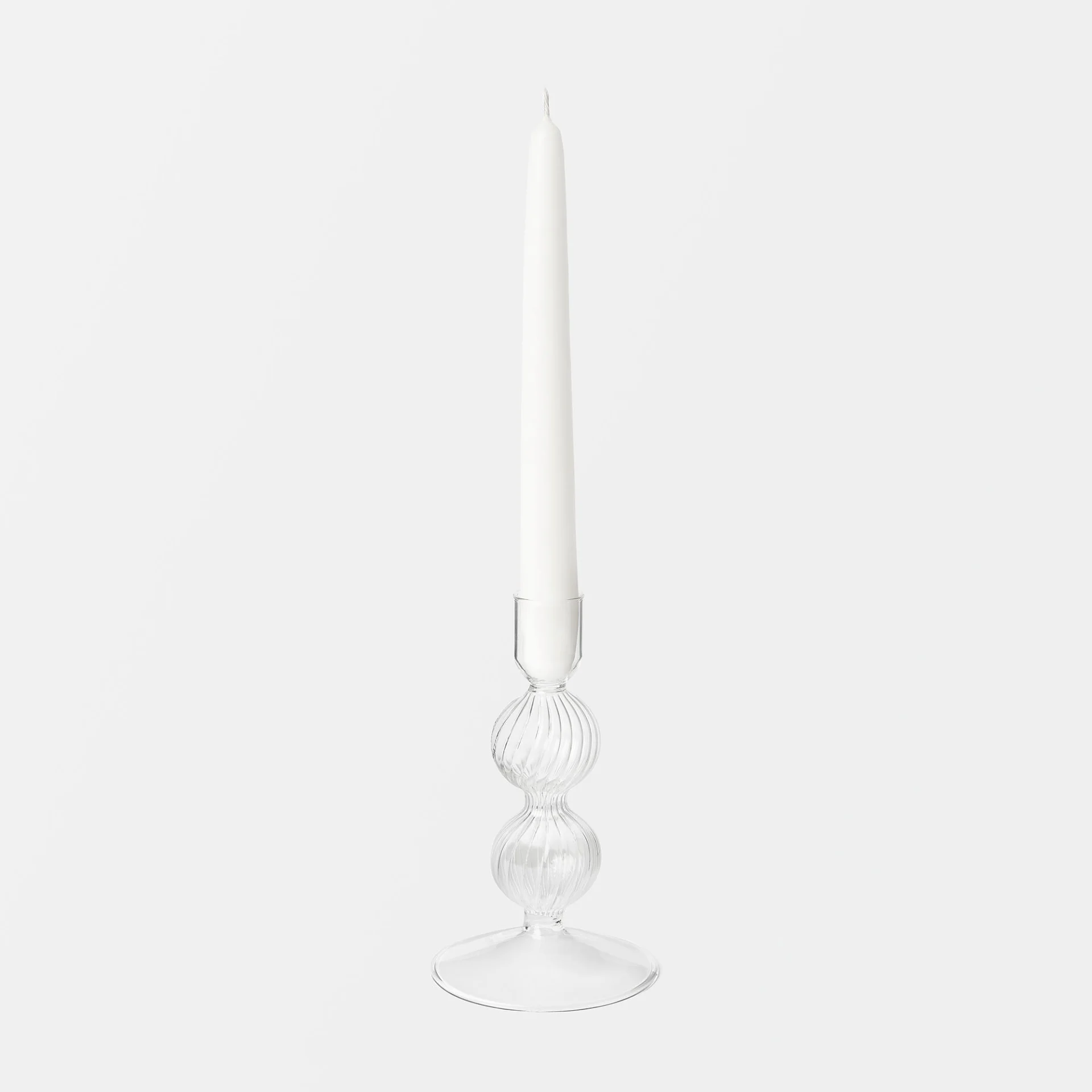 Ljusstake i glas SWIRL 13,5 cm