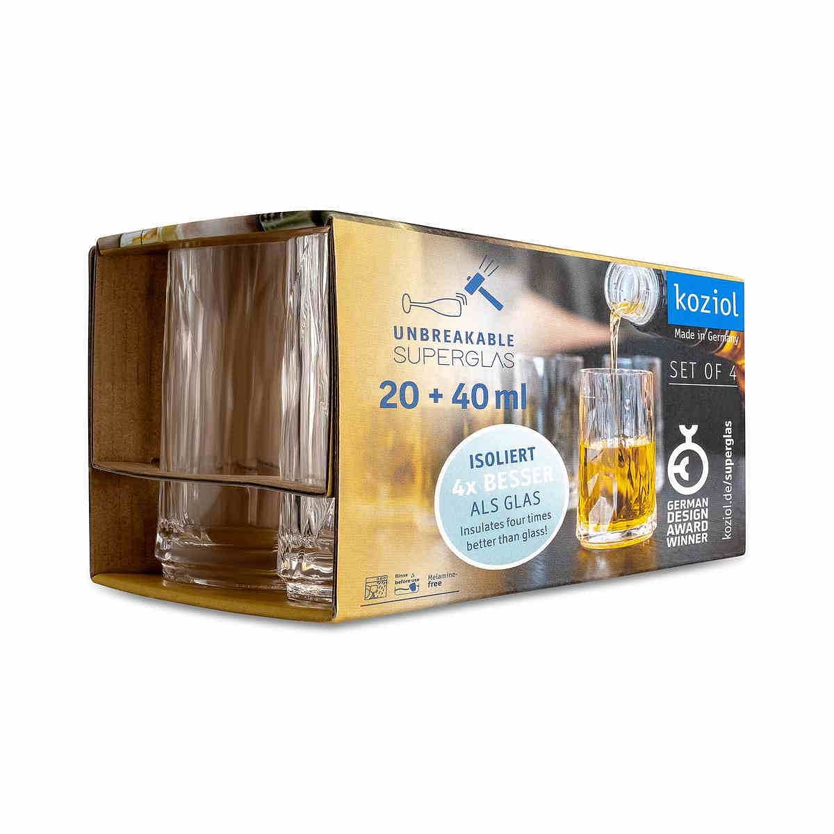 Club No. 7 Snapsglas/shotglas Plast 40 Ml Crystal Clear 4-pack