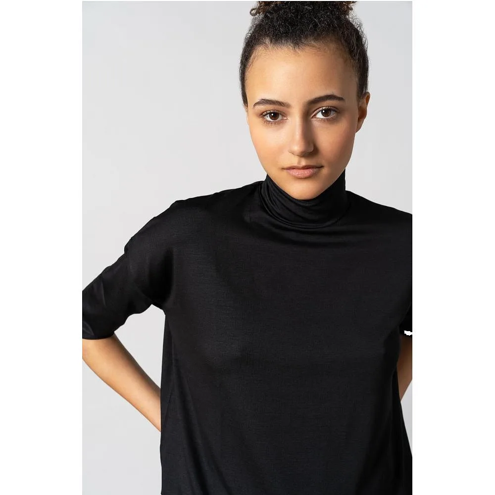 Tomasine Turtleneck Top - Black