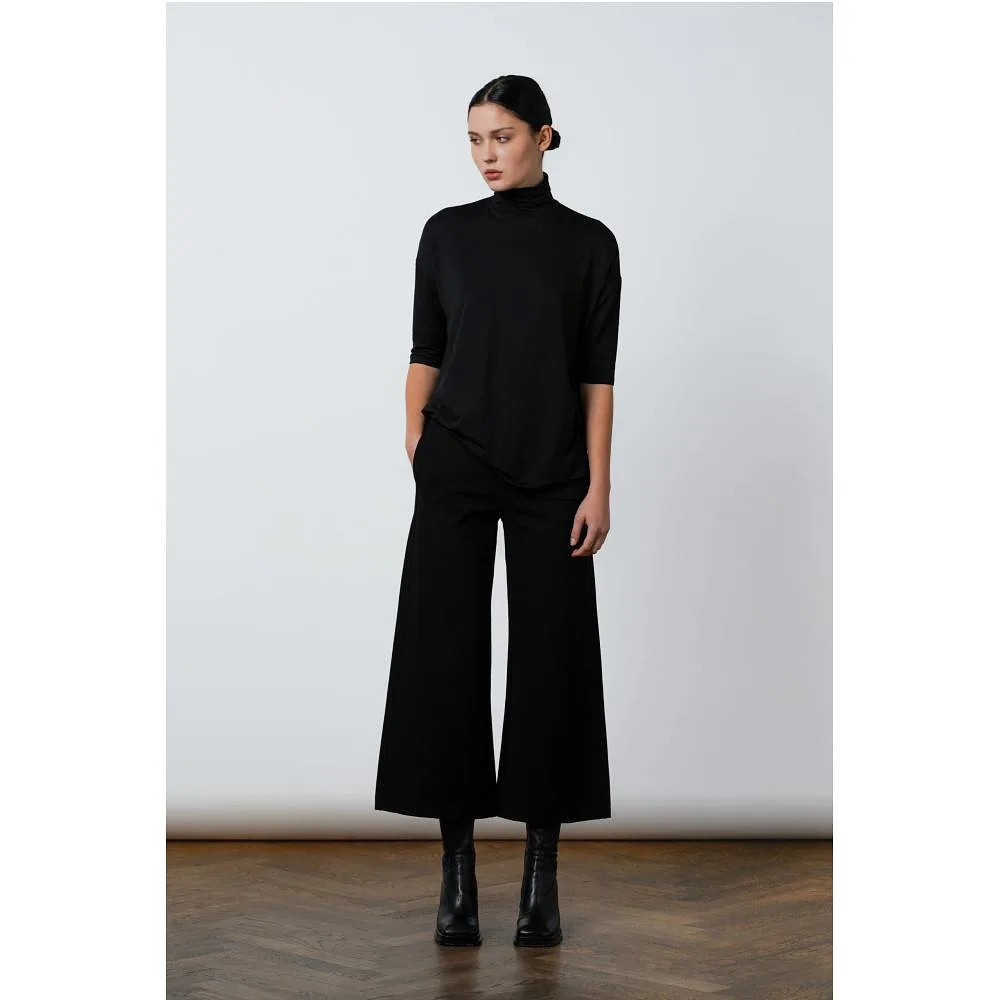 Tomasine Turtleneck Top - Black