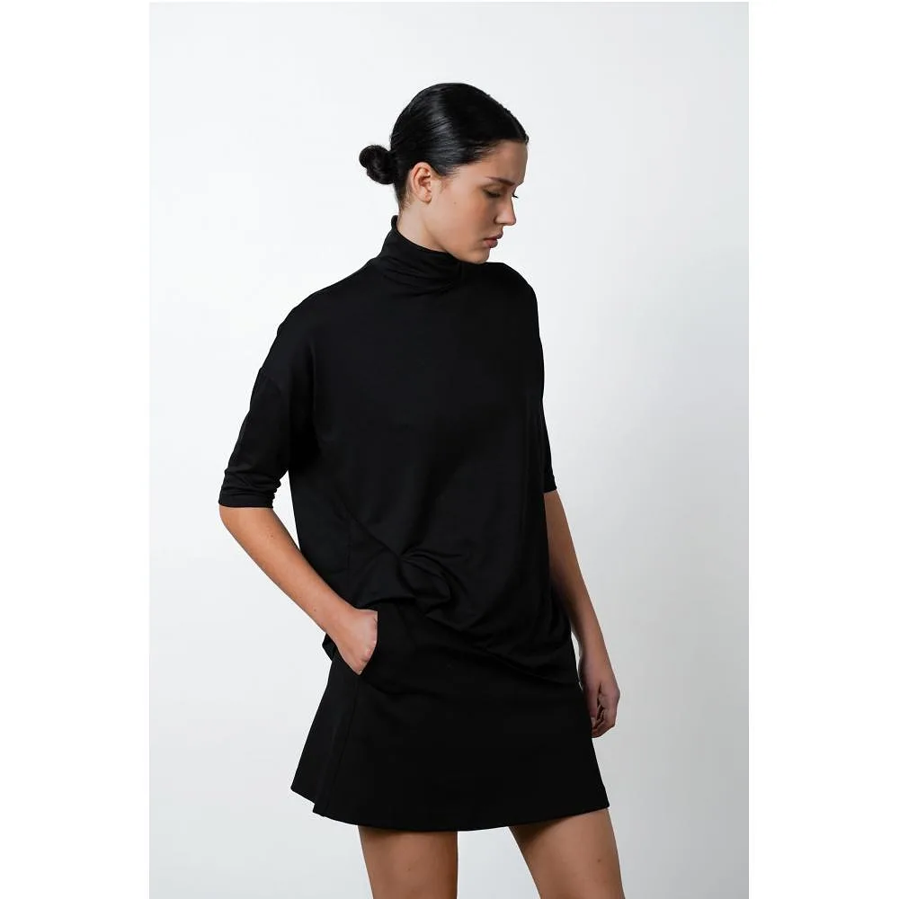 Tomasine Turtleneck Top - Black