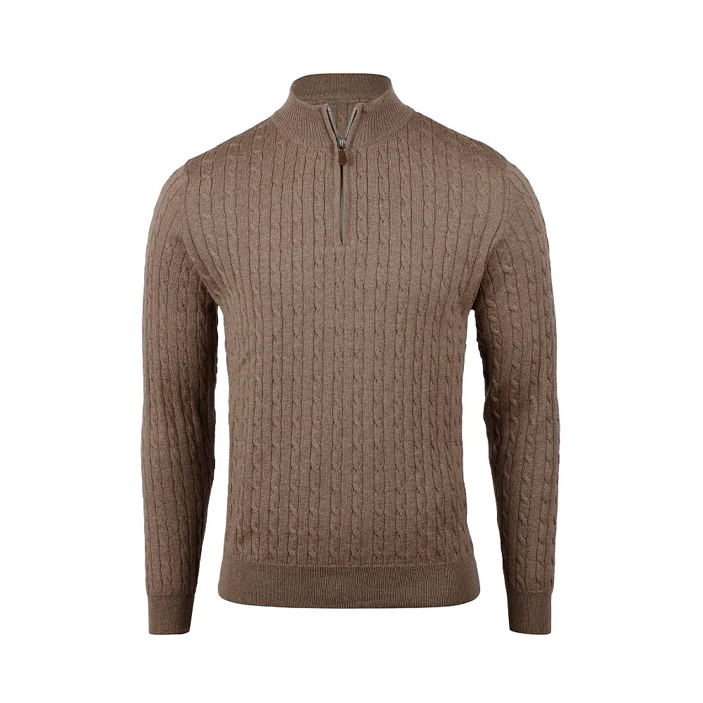 Merino Cable Half Zip