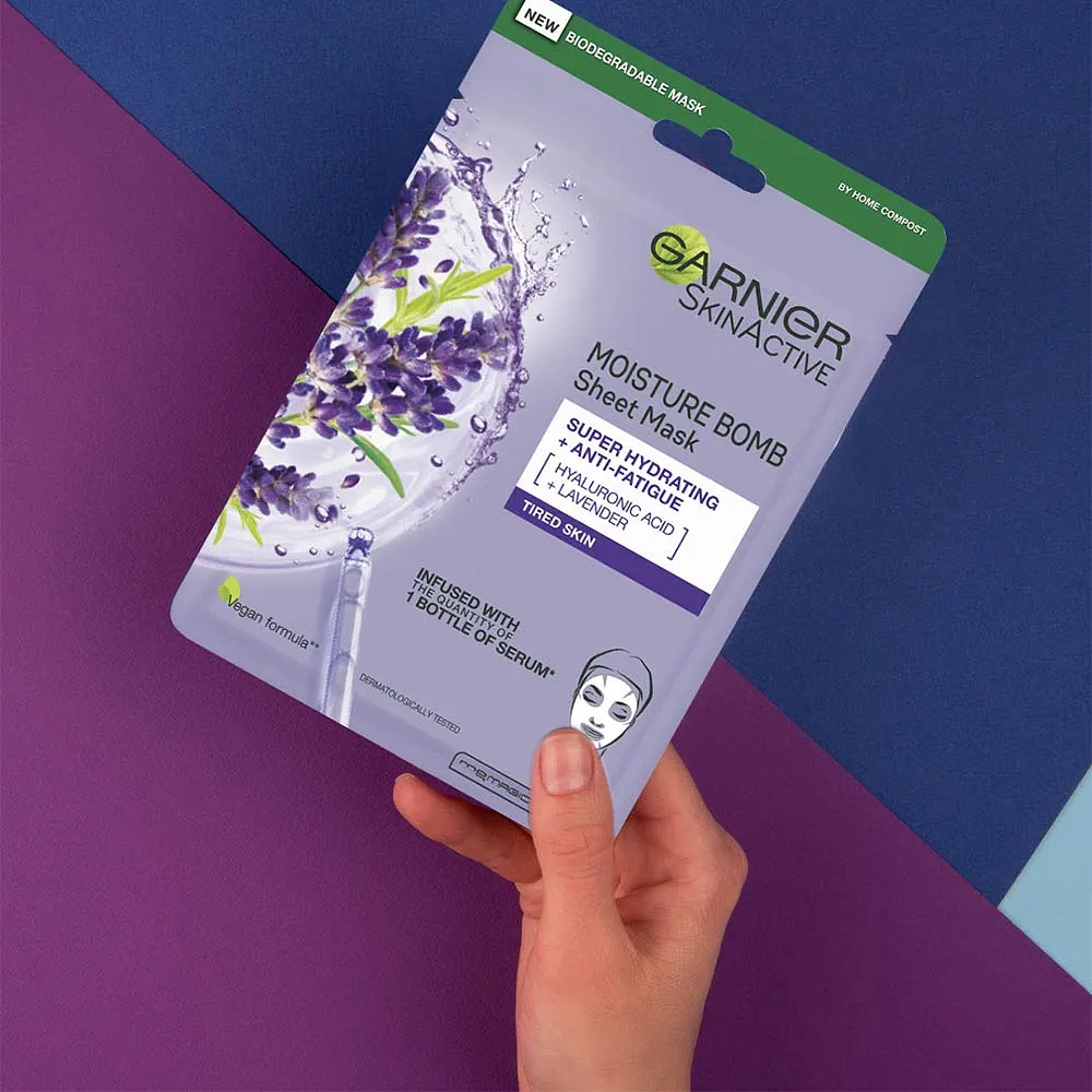 SkinActive MoistureBomb Lavender Tissue Mask