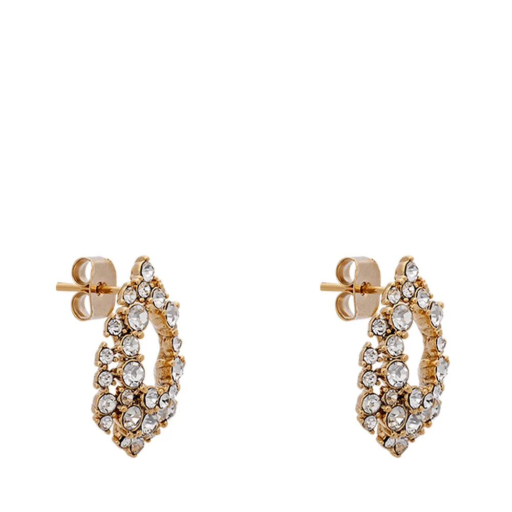 Petite Alice Earrings - Crystal (Gold)