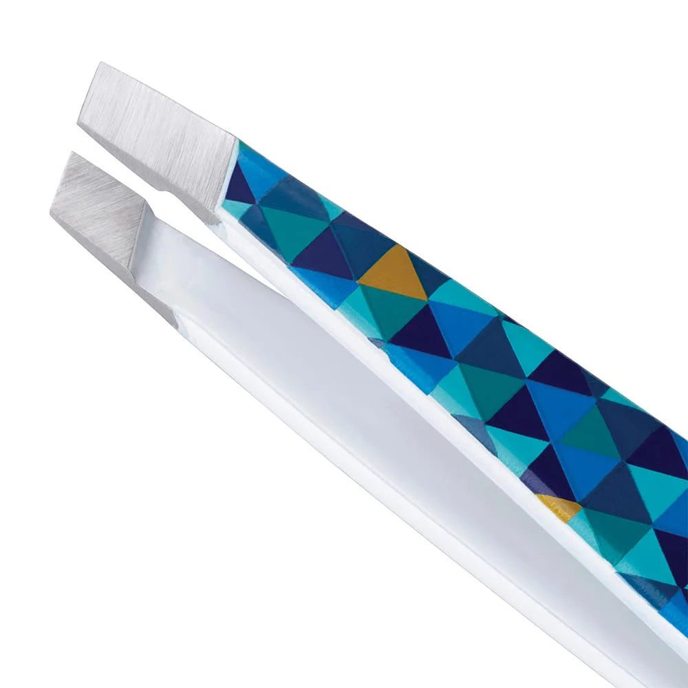 Mini Slant Tweezer Blue Mosaic