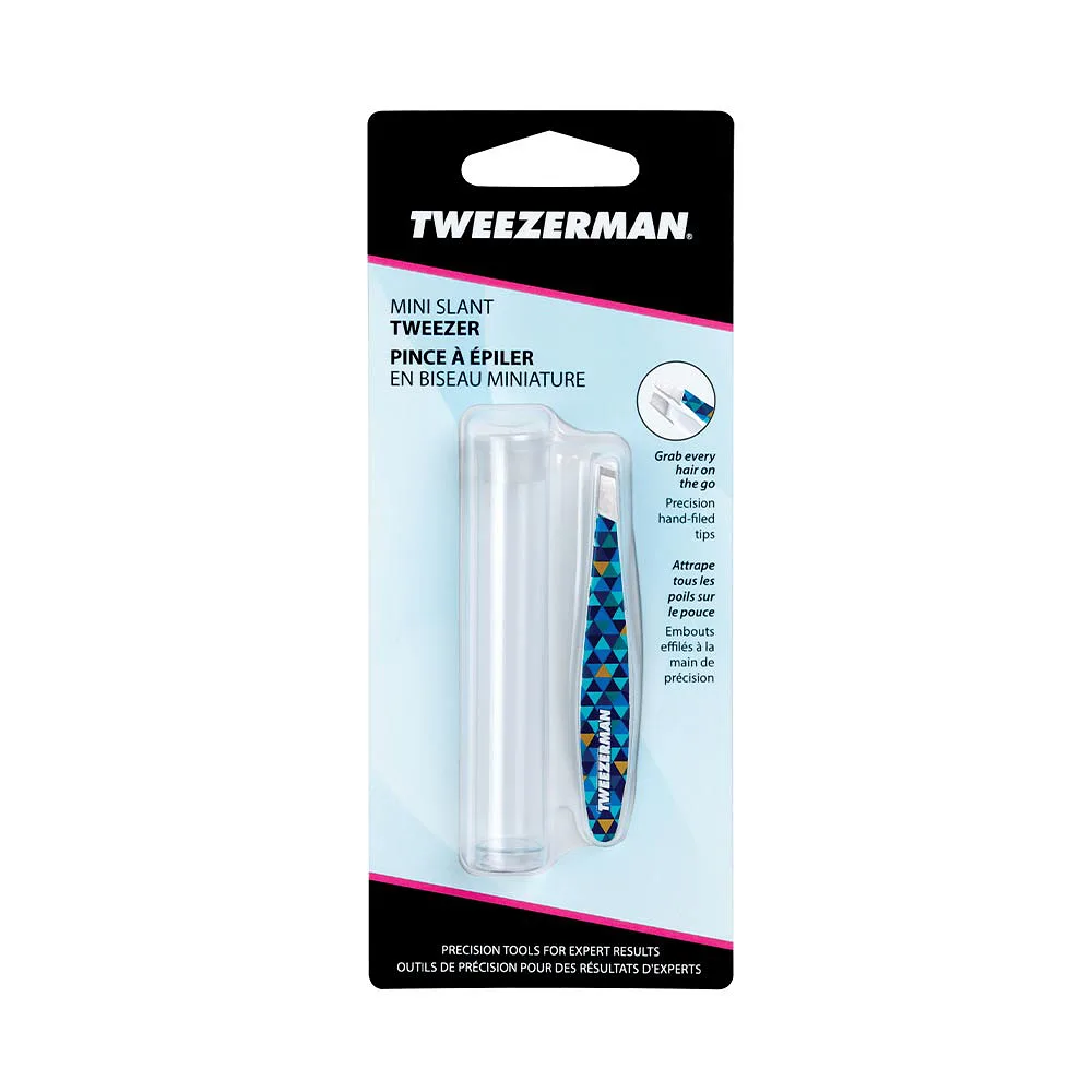 Mini Slant Tweezer Blue Mosaic