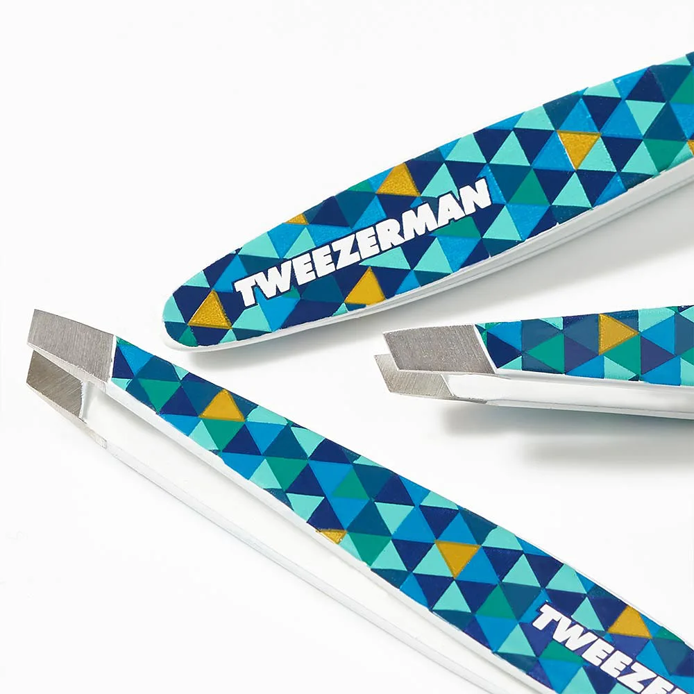 Mini Slant Tweezer Blue Mosaic