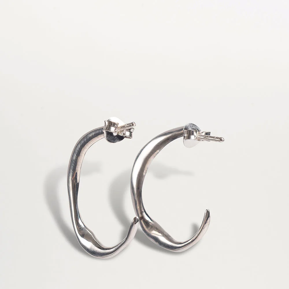 Molded Organic Hoop Earring Midi