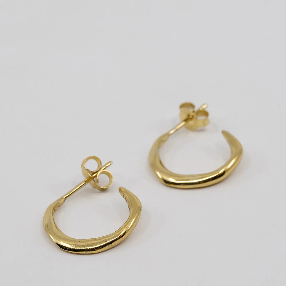 Molded Organic Hoop Earring S-Pair