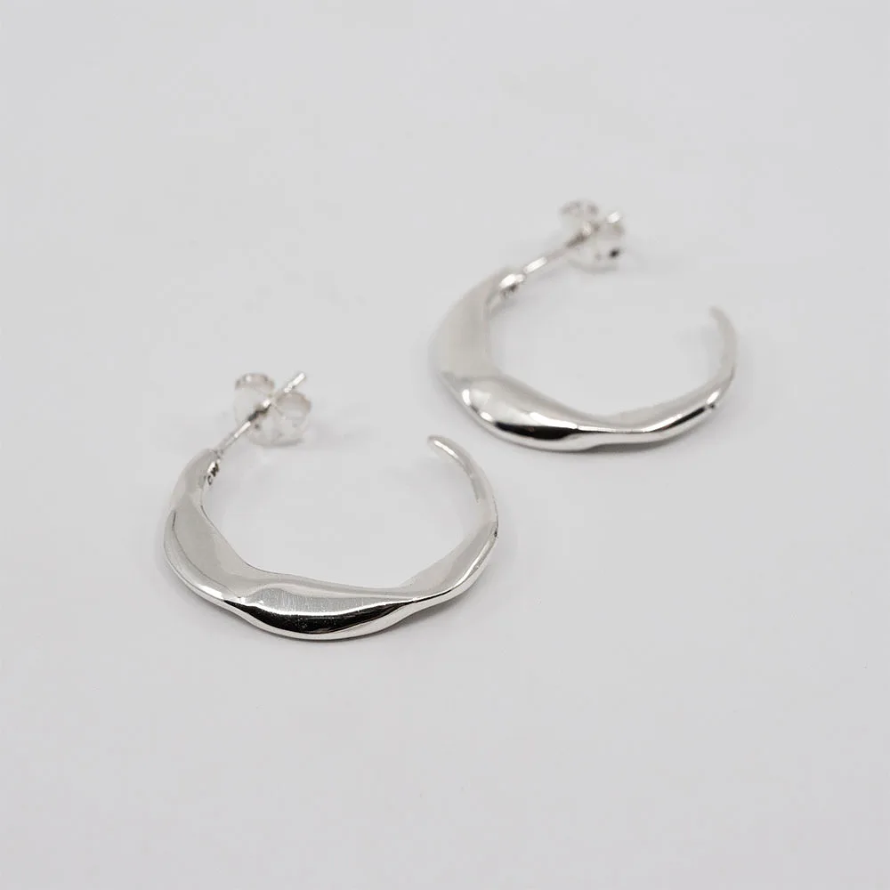 Molded Organic Hoop Earring S-Pair