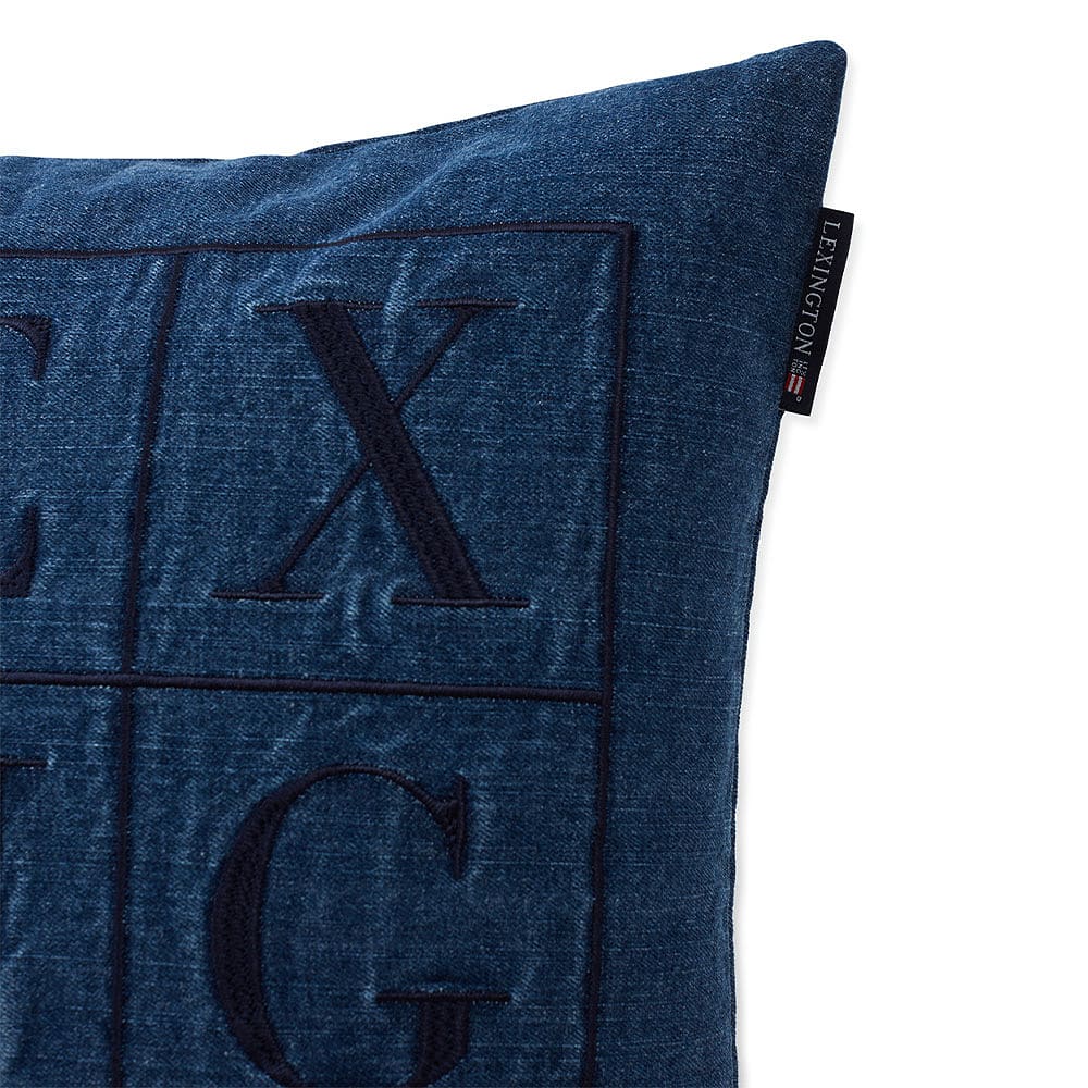 Sham Denim Logo Cotton Pillow Cover