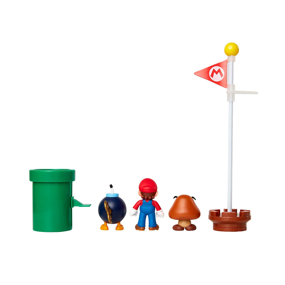 Super Mario Lekset Diorama Acorn Plains 6cm