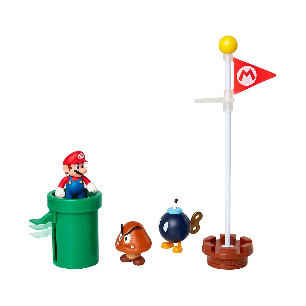 Super Mario Lekset Diorama Acorn Plains 6cm