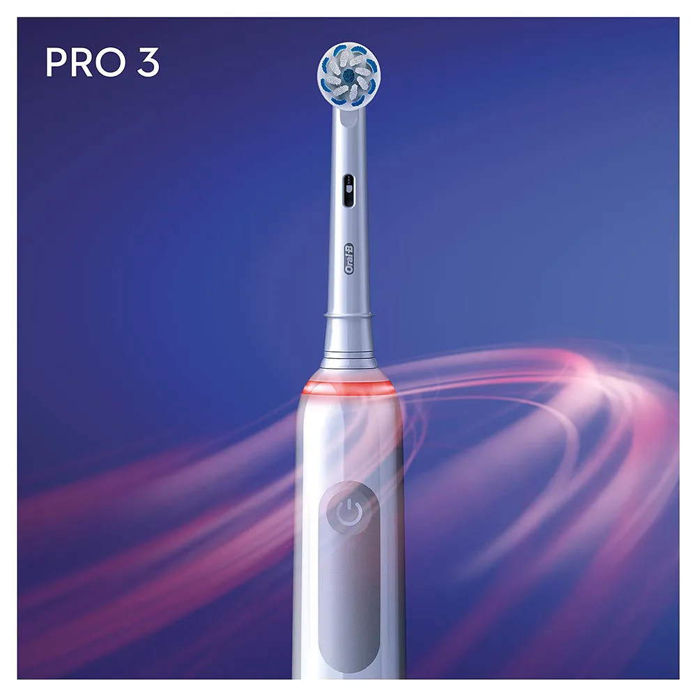 Pro 3 - 3300W Sensitive - Vit Eltandborste Designed By Braun