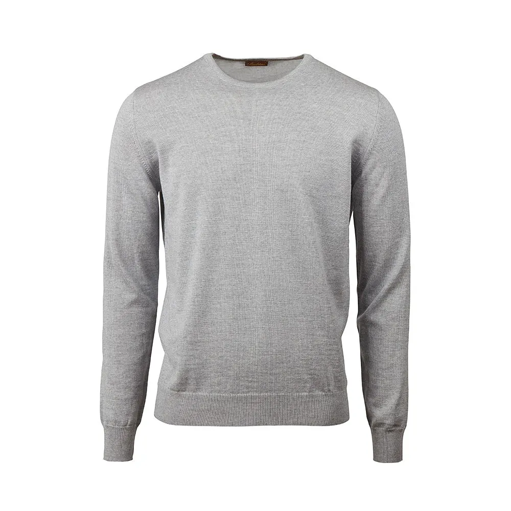 Blue Merino Crew Neck