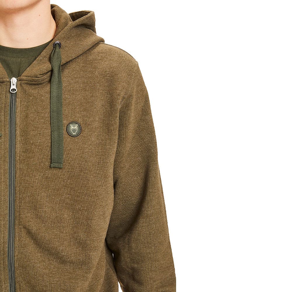 Sweat ELM zip hood basic badge sweat