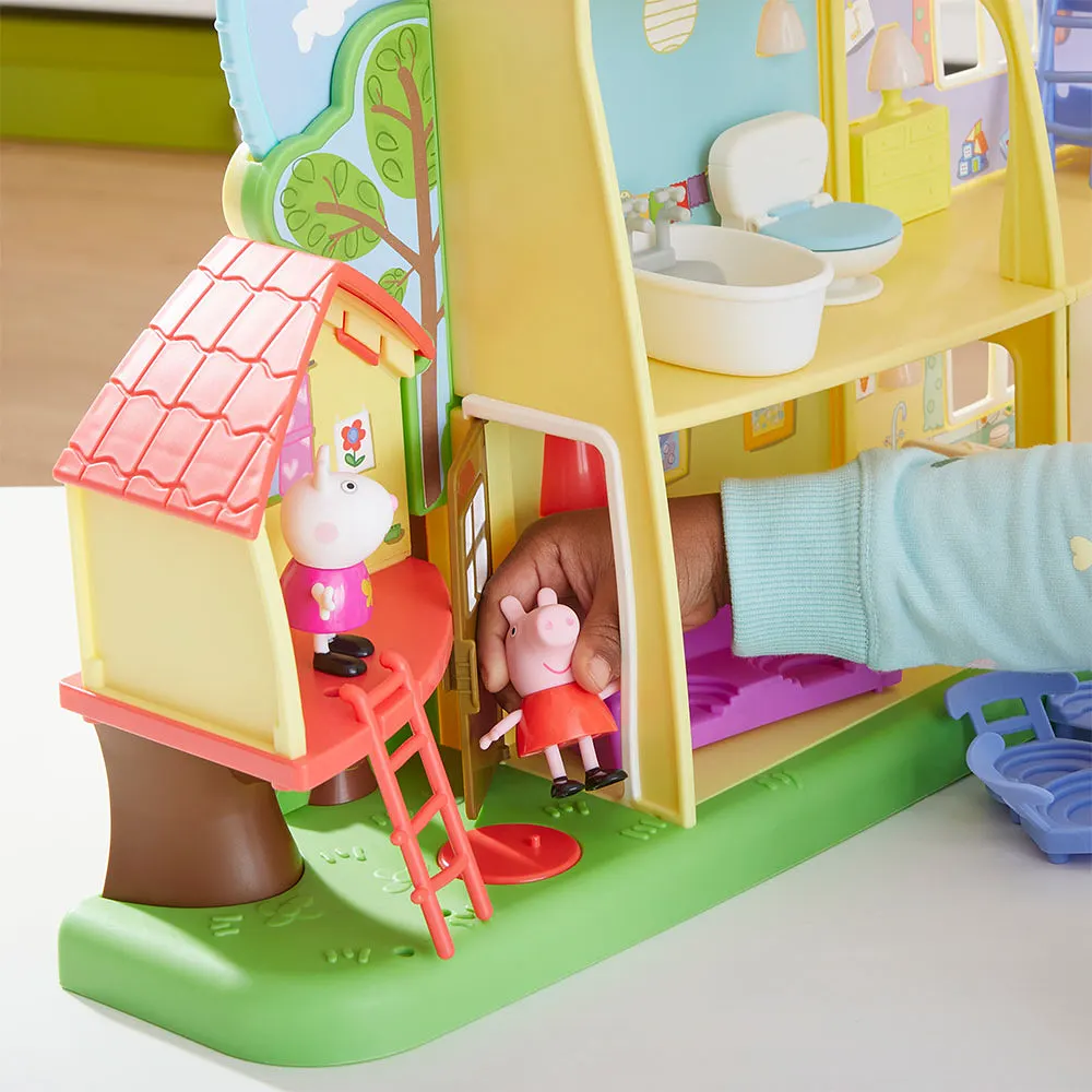 Peppa's Playtime to Bedtime House Inkl figurer & möbler