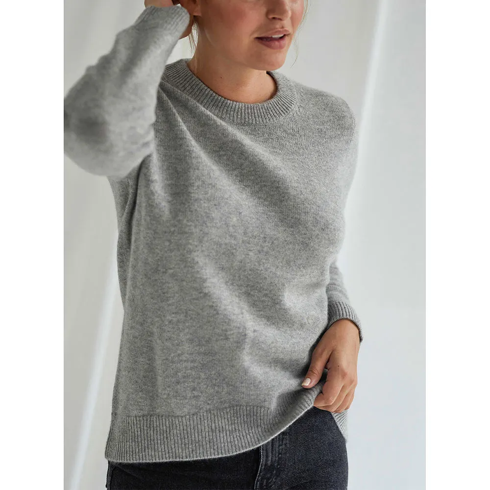 Cashmere Straight O-neck Sweater