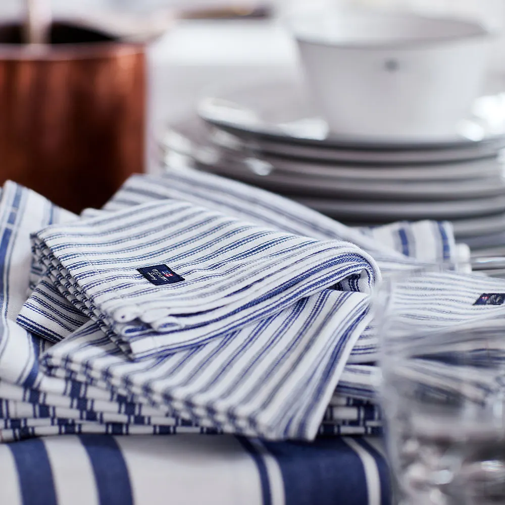 Icons Cotton Herringbone Striped Napkin