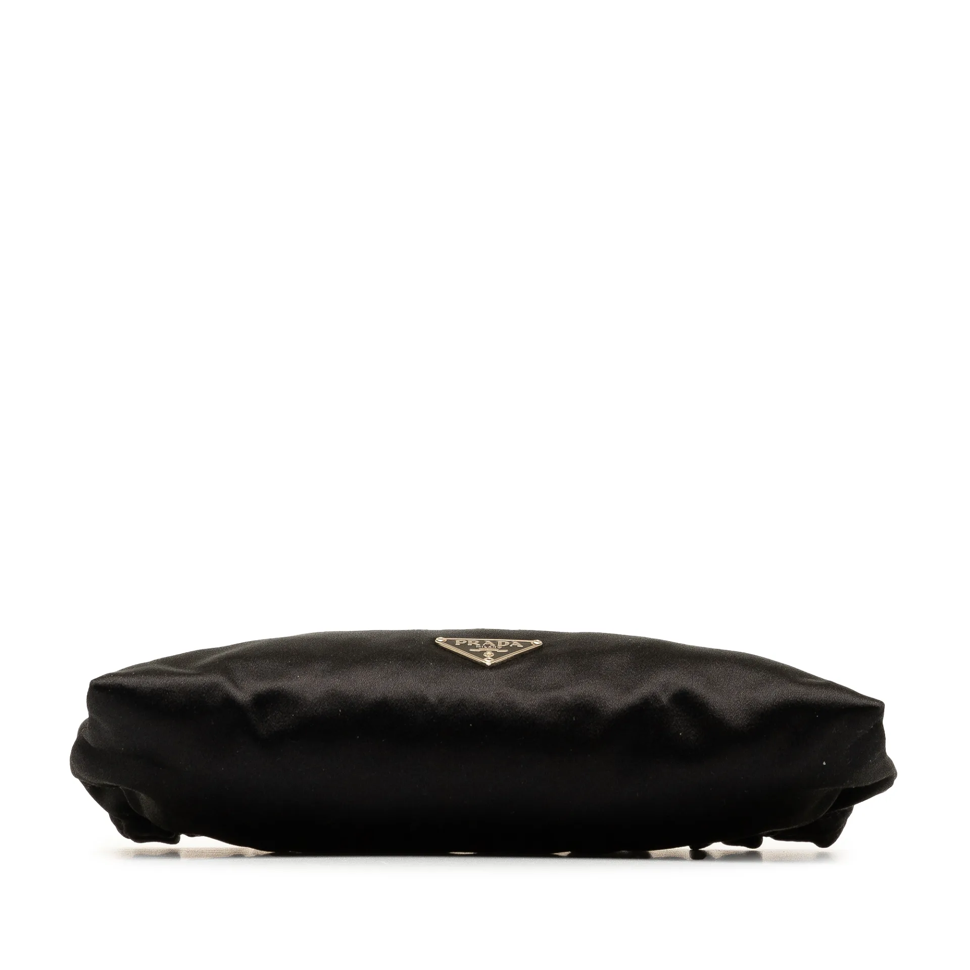 Prada Gathered Satin Pouch