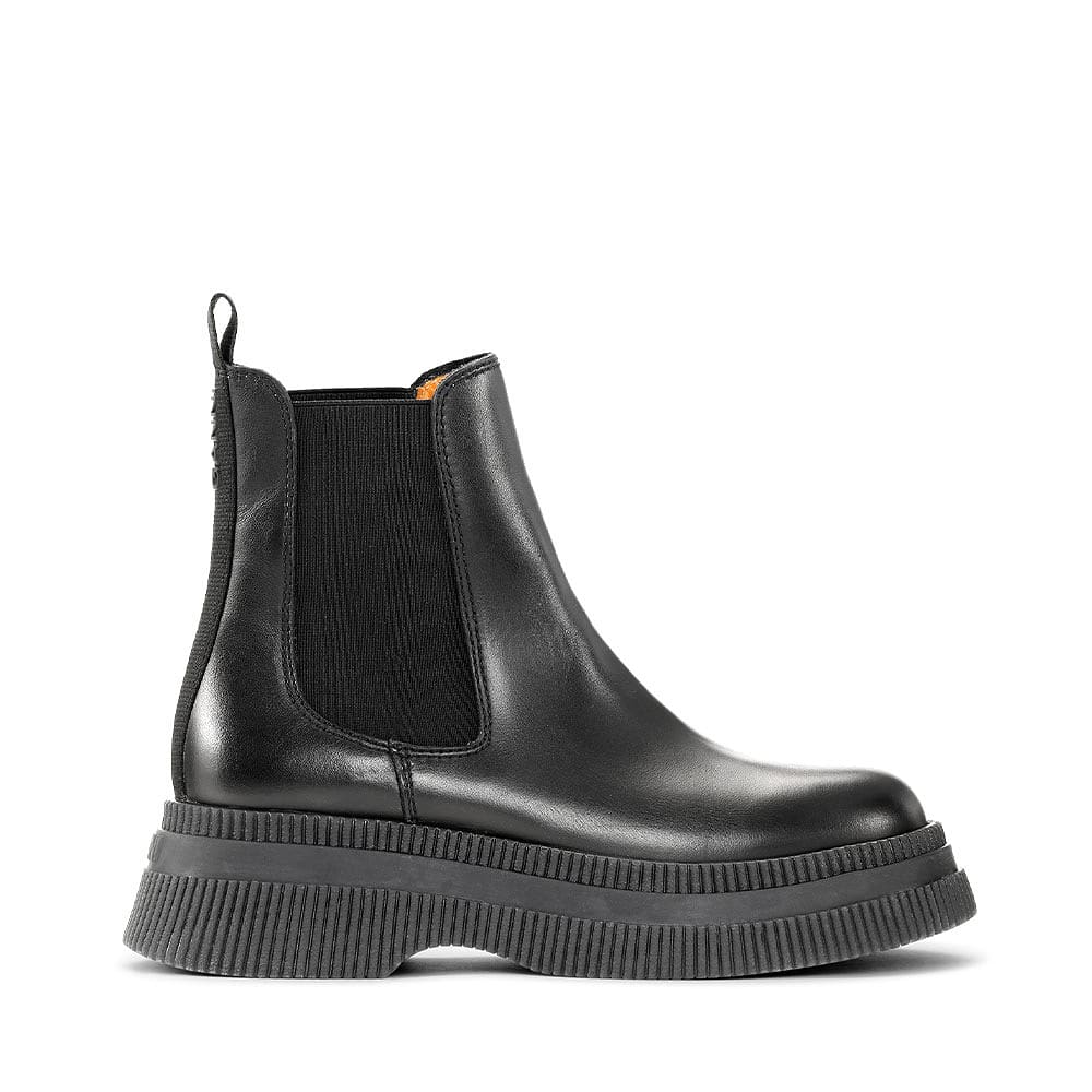 Calf Leather Creepers Chelsea Boot Black