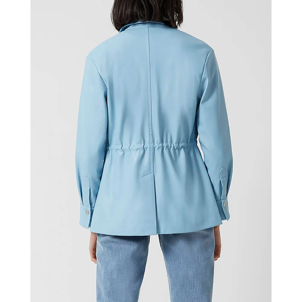 Ette Rec Light Blue Vegan Leather Jacket