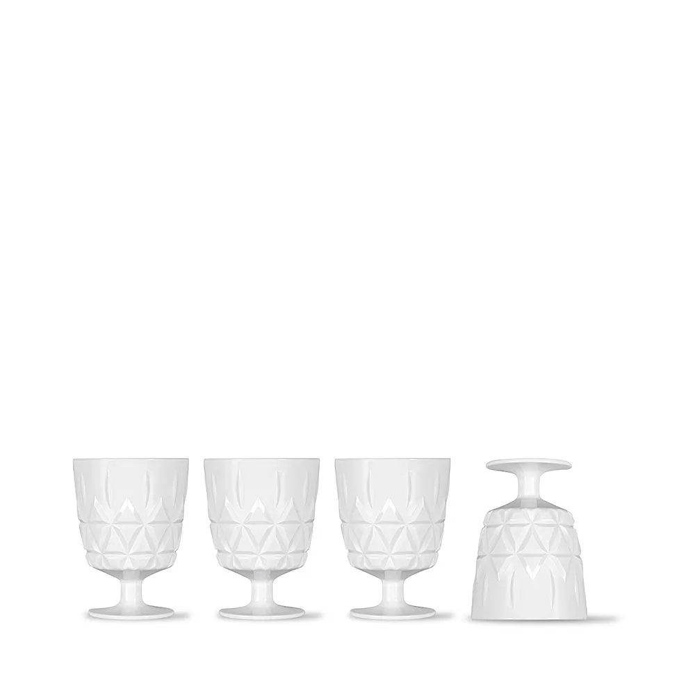 Picknick glas 4-pack, vit